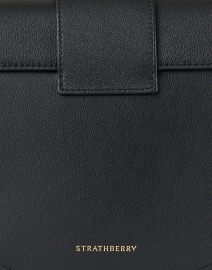 Fabric image thumbnail - Strathberry - Crescent Black Leather Crossbody Bag