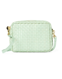 Product image thumbnail - Clare V. - Mint Woven Leather Crossbody Bag