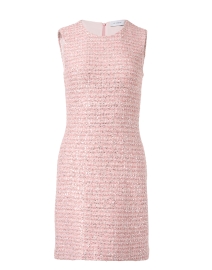 Pink Plaid Sequin Sheath Dress