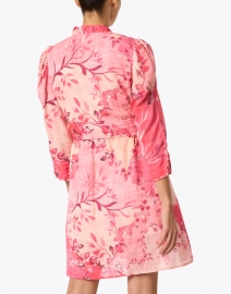 Chufy - Donna Pink Floral Cotton Silk Dress