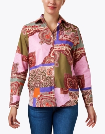 Front image thumbnail - Hinson Wu - Reese Multi Paisley Patchwork Shirt