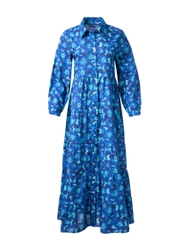 Jinette Blue Print Shirt Dress