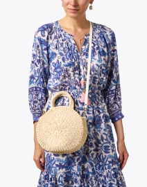 Look image thumbnail - Clare V. - Alice Cream Woven Handbag 