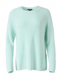 Light Blue Ribbed Merino Sweater