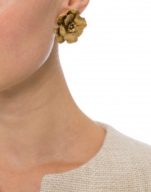 Juniper Gold Flower Stud Earring