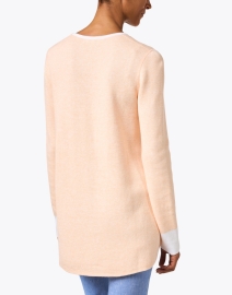 Back image thumbnail - Kinross - Orange Cashmere Cotton Reversible Sweater