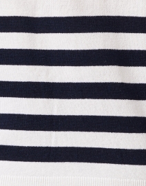 Fabric image thumbnail - Saint James - Ontario White Striped Wool Cashmere Cardigan