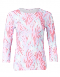 Coral Wispy Tiger Print Cotton Jersey Tee