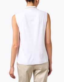 Back image thumbnail - Peserico - White Stretch Poplin Shirt