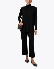 Look image thumbnail - Eileen Fisher - Black Jersey Tunic Top