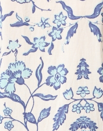 Ro's Garden - Deauville Blue and White Floral Shirt Dress