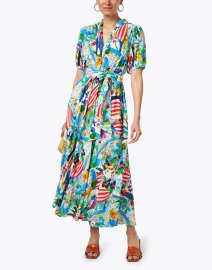 Look image thumbnail - Soler - Villamarie Multi Print Linen Dress