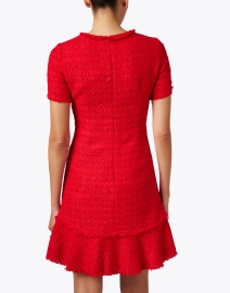 Back image thumbnail - Santorelli - Manta Red Tweed Sheath Dress