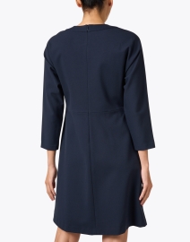 Back image thumbnail - Lafayette 148 New York - Navy A-Line Dress