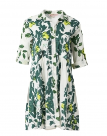 Deauville Green Lemon Print Shirt Dress