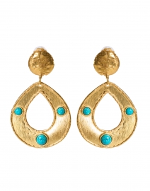 Product image thumbnail - Sylvia Toledano - Thalita Turquoise Encrusted Drop Earrings
