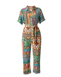 Multicolor Belted Jumpsuit