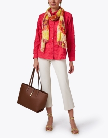 Extra_1 image thumbnail - Amato - Zinnia Red Floral Printed Scarf