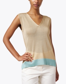 Front image thumbnail - Weill - Fergie Gold and Blue Tank