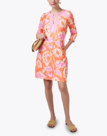 Look image thumbnail - Gretchen Scott - Orange and Pink Printed Jersey Dress