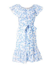 Ana White and Blue Floral Cotton Dress