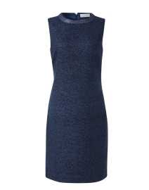 Blue Lurex Tweed Dress