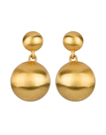 Gold Dome Mini Drop Earrings