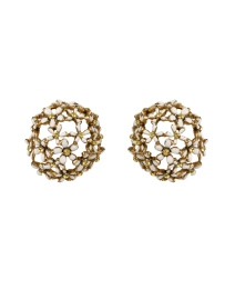 Hydrangea Gold Dome Earrings