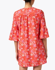 Back image thumbnail - Jude Connally - Kerry Red Floral Dress