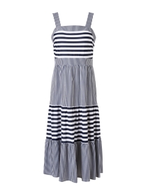 Product image thumbnail - Jude Connally - Pepper Navy and White Stripe Dress