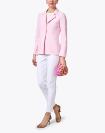 Look image thumbnail - Amina Rubinacci - Rose Pink Linen Blend Jacket