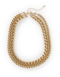 Product image thumbnail - Kenneth Jay Lane - Gold Three Strand Necklace