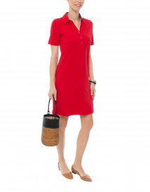 Alison Red Stretch Cotton Dress