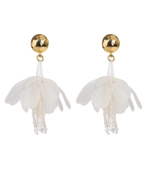 Product image thumbnail - Oscar de la Renta - White Bell Flower Earrings