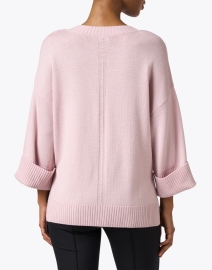 Back image thumbnail - Repeat Cashmere - Pink Merino Pullover Sweater