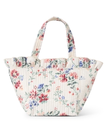 Claire Floral Print Ruffle Tote Bag