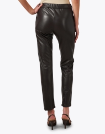 Back image thumbnail - Weill - Daho Brown Faux Leather Pull On Pant