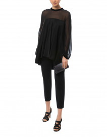 Hieros Black High Low Tunic Blouse