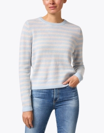 Front image thumbnail - Allude - Striped Crew Neck Sweater
