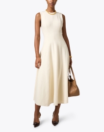 Look image thumbnail - Vince - Ivory Stretch Cotton Dress