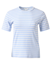 Product image thumbnail - Vince - Light Blue Striped T-Shirt