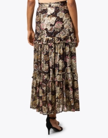 Back image thumbnail - Figue - Valerie Brown Multi Floral Metallic Skirt 