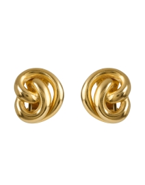 Gold Knot Clip Earrings