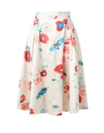 Shelley White Multi Floral Skirt