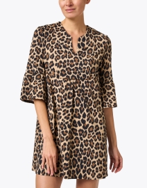 Front image thumbnail - Jude Connally - Kerry Neutral Leopard Printed Dress