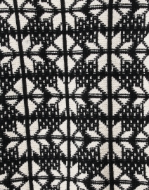 Fabric image thumbnail - Weekend Max Mara - Black and White Tile Print Wool Sweater