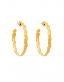 Product image thumbnail - Gas Bijoux - Gold Braided Hoop Earrings