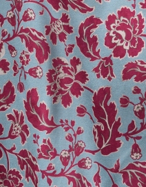 Fabric image thumbnail - Momoni - Balena Blue and Red Print Silk Blouse