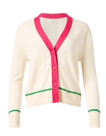 Product image thumbnail - Chinti and Parker - Cream Contrast Trim Cardigan