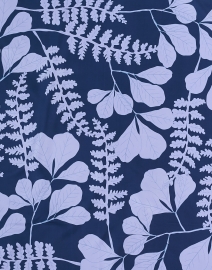Fabric image thumbnail - Lafayette 148 New York - Blue Multi Floral Print Silk Scarf